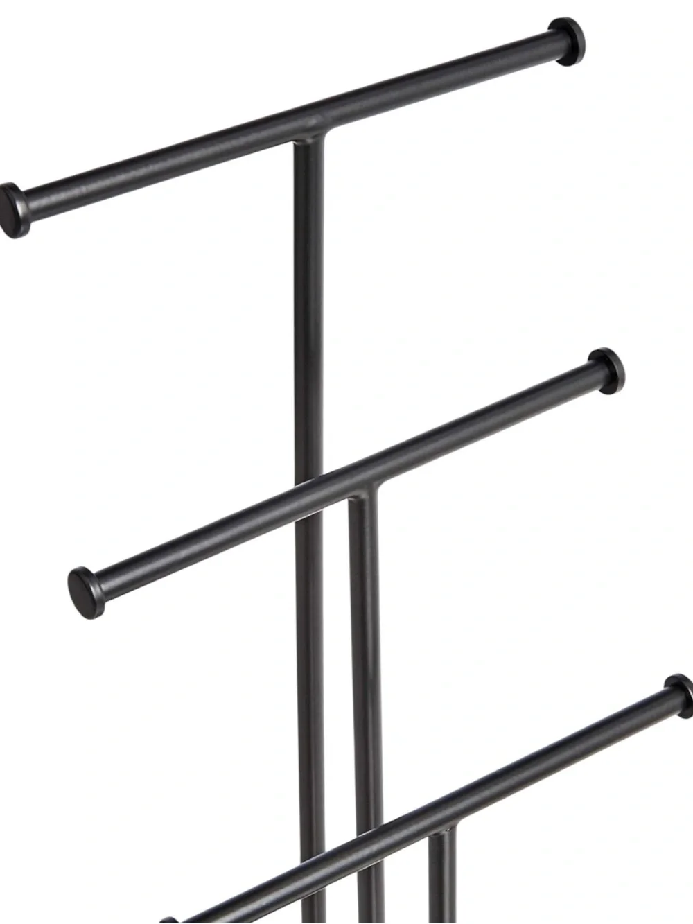 🪷 Metal Jewelry Stand with Solid Wood Base -Tiered Organizer